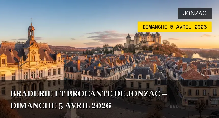 Affiche de l'événement : Braderie et Brocante de Jonzac – Dimanche 5 Avril 2026