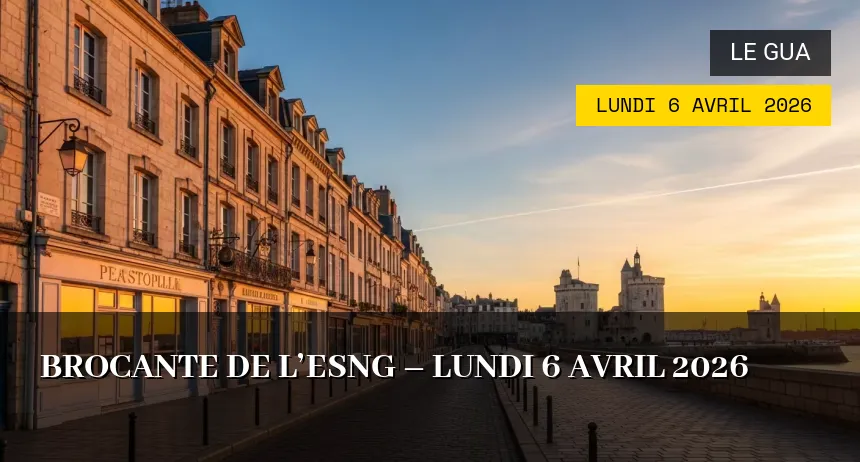 Affiche de l'événement : Brocante de l&rsquo;ESNG – Lundi 6 Avril 2026