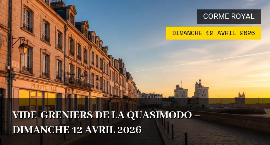 Affiche de l'événement : Vide-greniers de la Quasimodo – Dimanche 12 Avril 2026