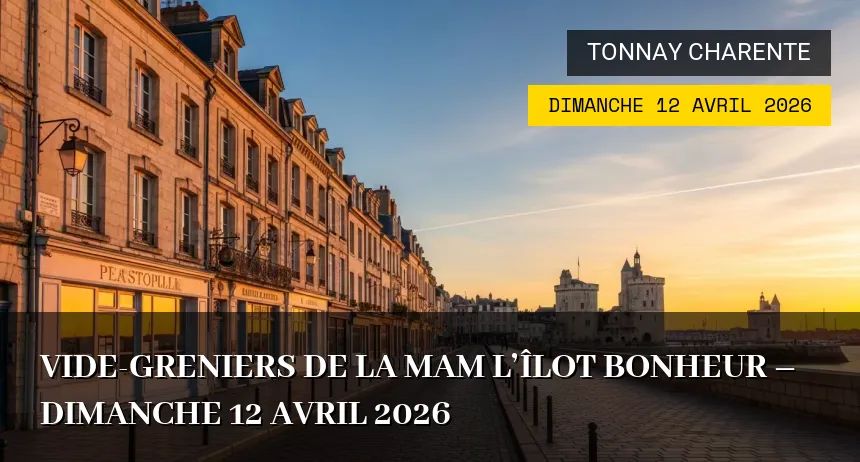 Affiche de l'événement : Vide-greniers de la MAM l&rsquo;Îlot Bonheur – Dimanche 12 Avril 2026