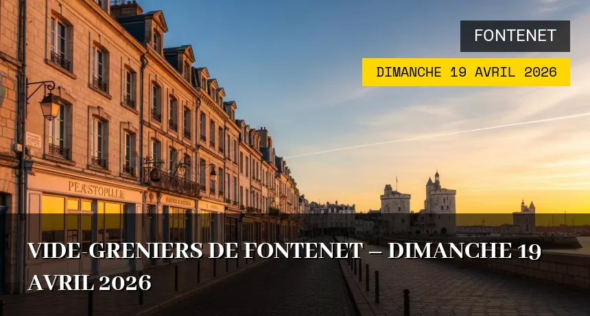 Affiche de l'événement : Vide-greniers de Fontenet – Dimanche 19 Avril 2026
