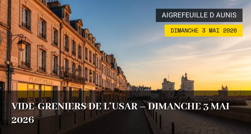 Affiche de l'événement : Vide-greniers de l&rsquo;USAR – Dimanche 3 Mai 2026