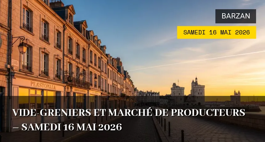 Affiche de l'événement : Vide-greniers et Marché de Producteurs – Samedi 16 Mai 2026