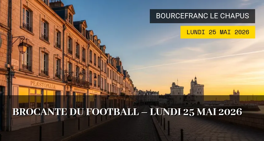 Affiche de l'événement : Brocante du Football – Lundi 25 Mai 2026