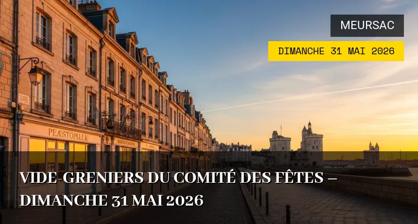 Affiche de l'événement : Vide-greniers du Comité des Fêtes – Dimanche 31 Mai 2026