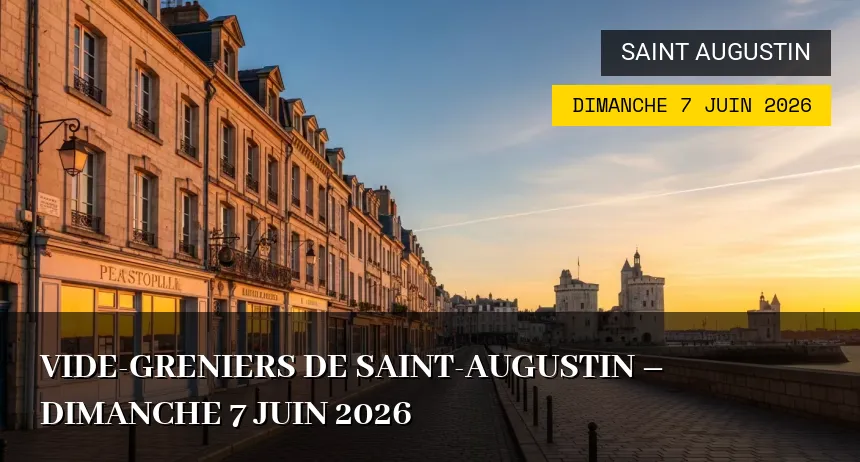 Affiche de l'événement : Vide-greniers de Saint-Augustin – Dimanche 7 Juin 2026