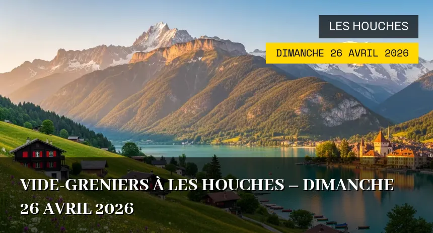 Affiche de l'événement : Vide-greniers à Les Houches – Dimanche 26 Avril 2026