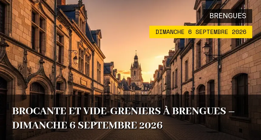 Affiche de l'événement : Brocante et Vide-Greniers à Brengues – Dimanche 6 Septembre 2026