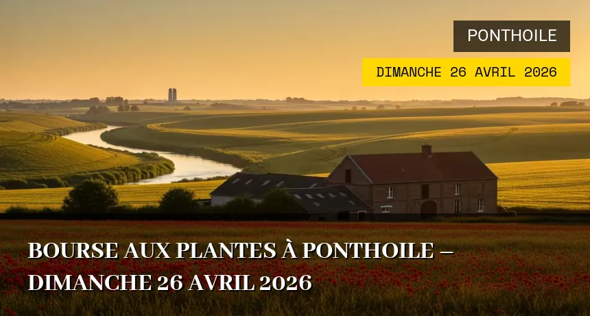 Affiche de l'événement : Bourse aux plantes à Ponthoile – Dimanche 26 Avril 2026