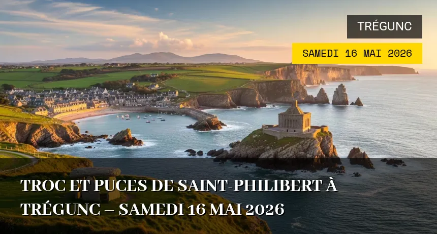 Affiche de l'événement : Troc et Puces de Saint-Philibert à Trégunc – Samedi 16 Mai 2026