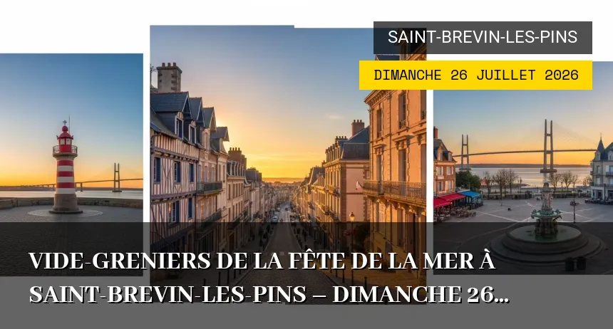 Affiche de l'événement : Vide-greniers de la Fête de la Mer à Saint-Brevin-les-Pins – Dimanche 26 Juillet 2026