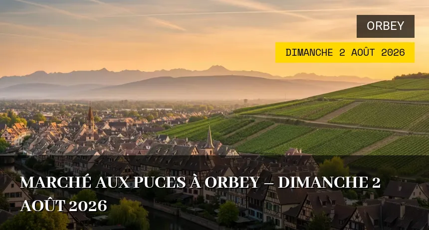 Affiche de l'événement : Marché aux Puces à Orbey – Dimanche 2 Août 2026