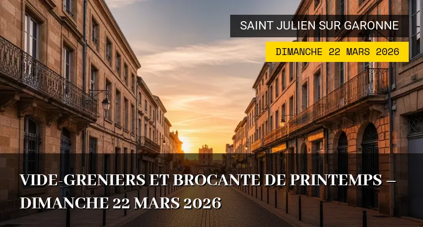 Affiche de l'événement : Vide-greniers et Brocante de Printemps – Dimanche 22 Mars 2026