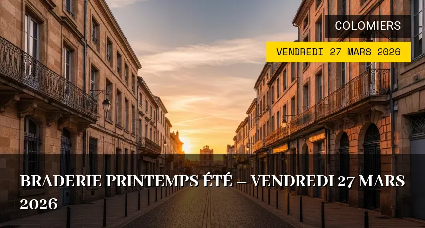 Affiche de l'événement : Braderie Printemps Été – Vendredi 27 Mars 2026