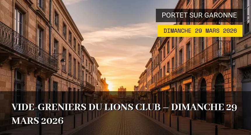 Affiche de l'événement : Vide-greniers du Lions Club – Dimanche 29 Mars 2026