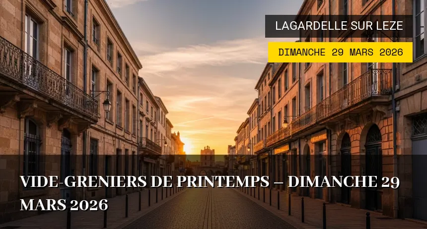 Affiche de l'événement : Vide-greniers de printemps – Dimanche 29 Mars 2026