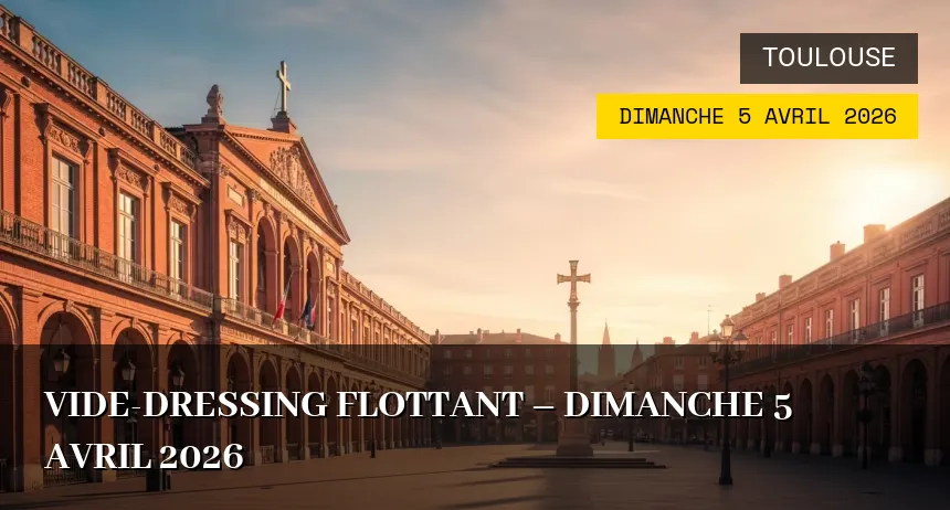 Affiche de l'événement : Vide-dressing flottant – Dimanche 5 Avril 2026