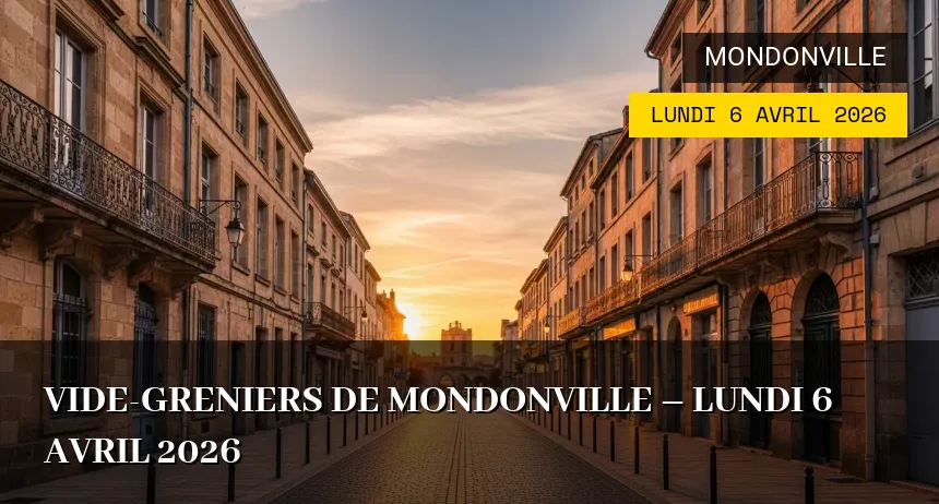 Affiche de l'événement : Vide-greniers de Mondonville – Lundi 6 Avril 2026