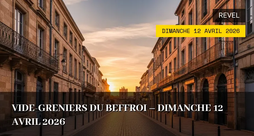 Affiche de l'événement : Vide-greniers du Beffroi – Dimanche 12 Avril 2026