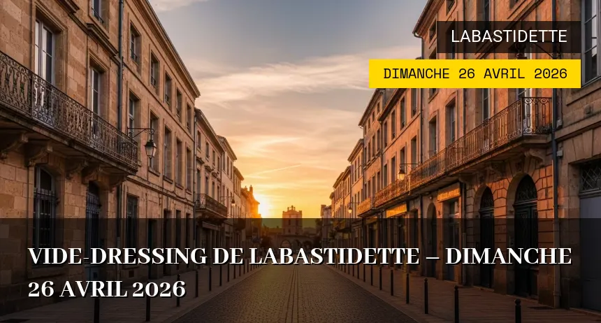 Affiche de l'événement : Vide-dressing de Labastidette – Dimanche 26 Avril 2026
