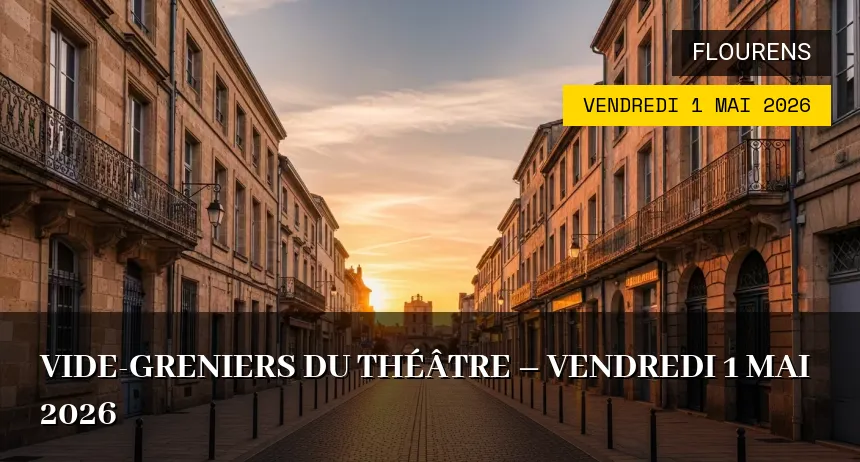 Affiche de l'événement : Vide-greniers du Théâtre – Vendredi 1 Mai 2026