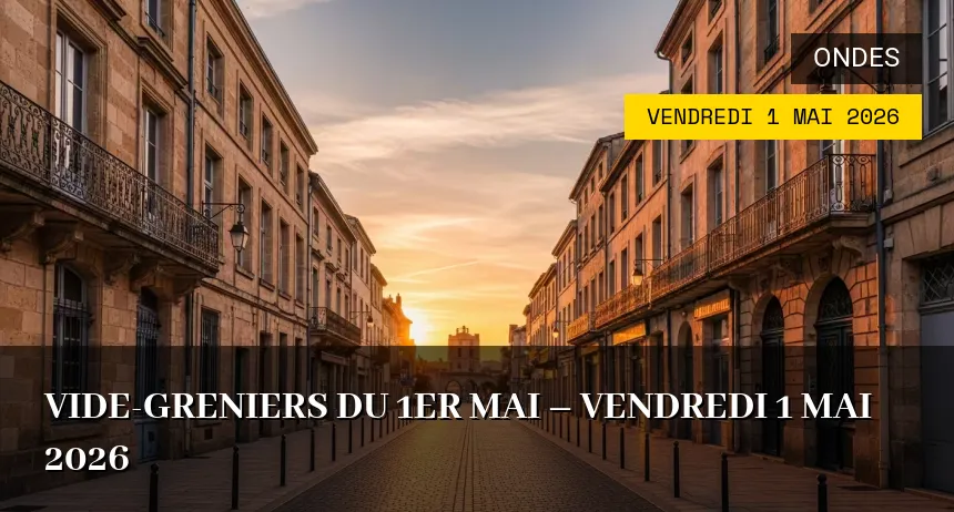Affiche de l'événement : Vide-greniers du 1er Mai – Vendredi 1 Mai 2026