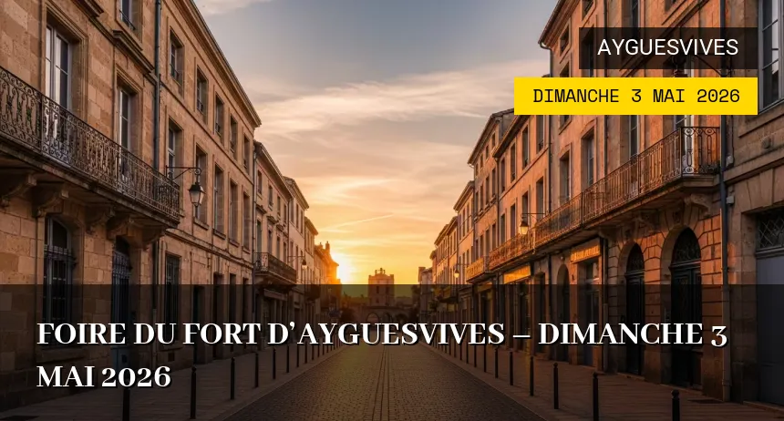 Affiche de l'événement : Foire du Fort d&rsquo;Ayguesvives – Dimanche 3 Mai 2026