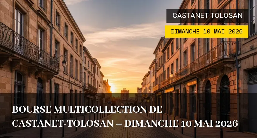 Affiche de l'événement : Bourse Multicollection de Castanet-Tolosan – Dimanche 10 Mai 2026