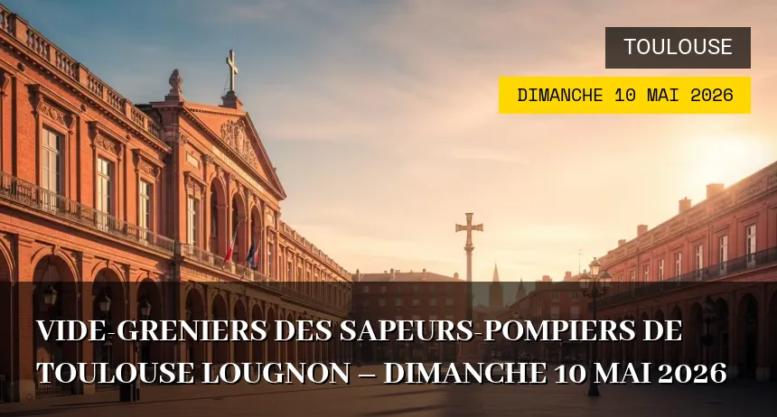 Affiche de l'événement : Vide-greniers des Sapeurs-Pompiers de Toulouse Lougnon – Dimanche 10 Mai 2026