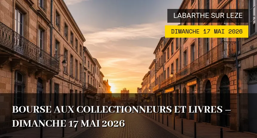 Affiche de l'événement : Bourse aux Collectionneurs et Livres – Dimanche 17 Mai 2026