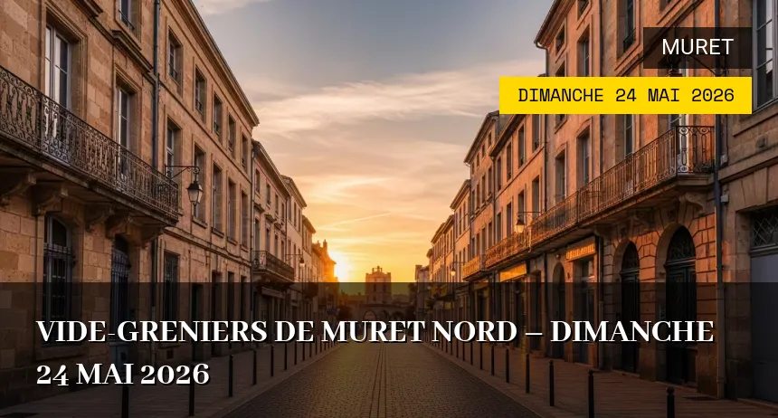 Affiche de l'événement : Vide-greniers de Muret Nord – Dimanche 24 Mai 2026