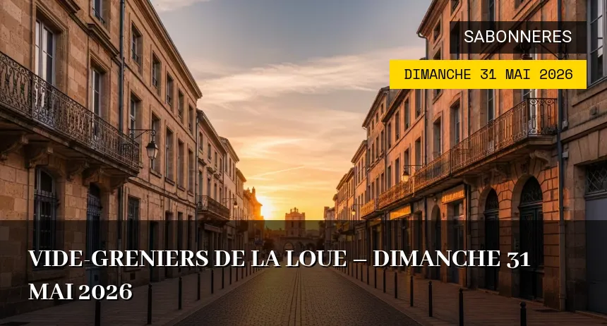 Affiche de l'événement : Vide-greniers de la Loue – Dimanche 31 Mai 2026