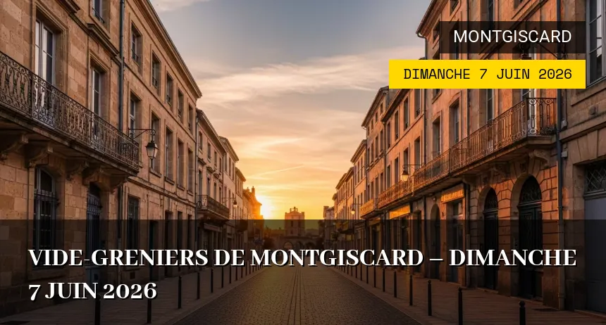 Affiche de l'événement : Vide-greniers de Montgiscard – Dimanche 7 Juin 2026
