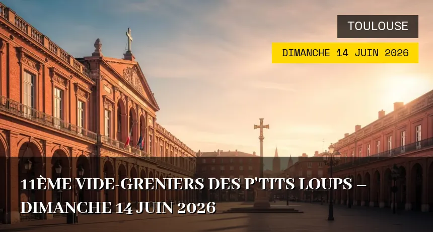 Affiche de l'événement : 11ème Vide-greniers des P&rsquo;tits Loups – Dimanche 14 Juin 2026