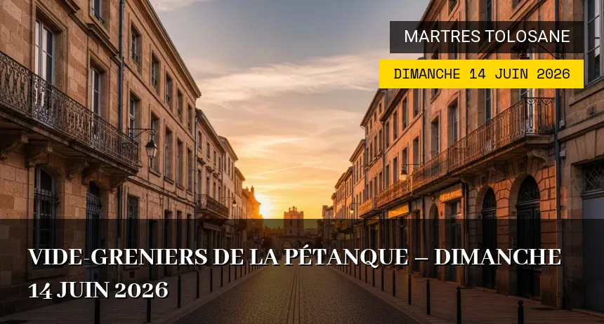 Affiche de l'événement : Vide-greniers de la Pétanque – Dimanche 14 Juin 2026