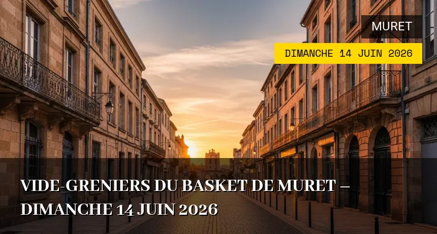 Affiche de l'événement : Vide-greniers du Basket de Muret – Dimanche 14 Juin 2026