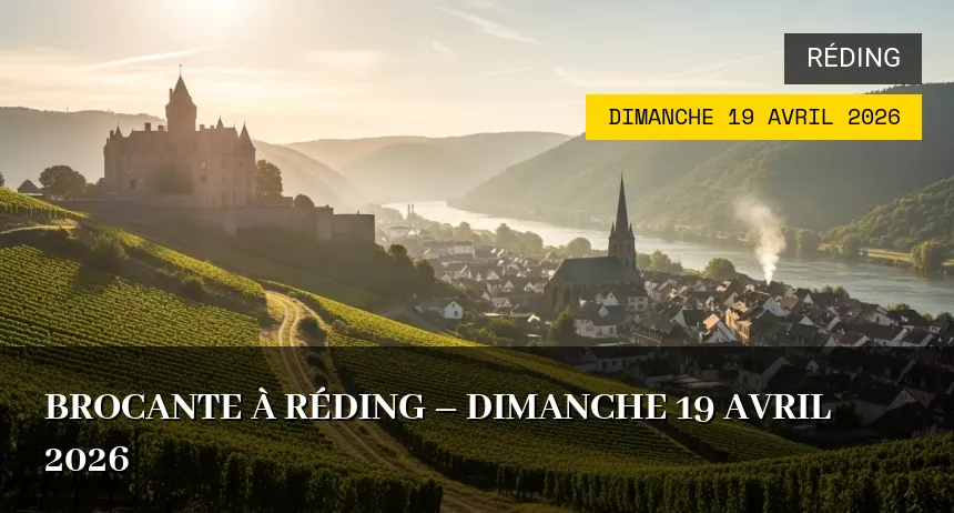 Affiche de l'événement : Brocante à Réding – Dimanche 19 Avril 2026