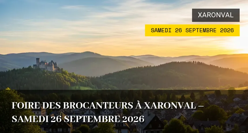 Affiche de l'événement : Foire des Brocanteurs à Xaronval – Samedi 26 Septembre 2026