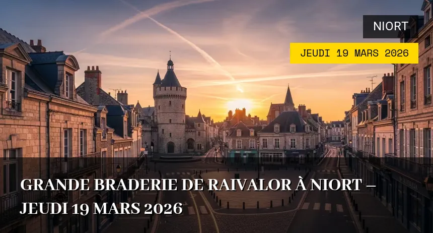 Affiche de l'événement : Grande Braderie de Raivalor à Niort – Jeudi 19 Mars 2026