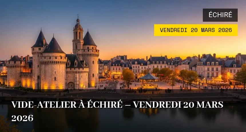 Affiche de l'événement : Vide-Atelier à Échiré – Vendredi 20 Mars 2026