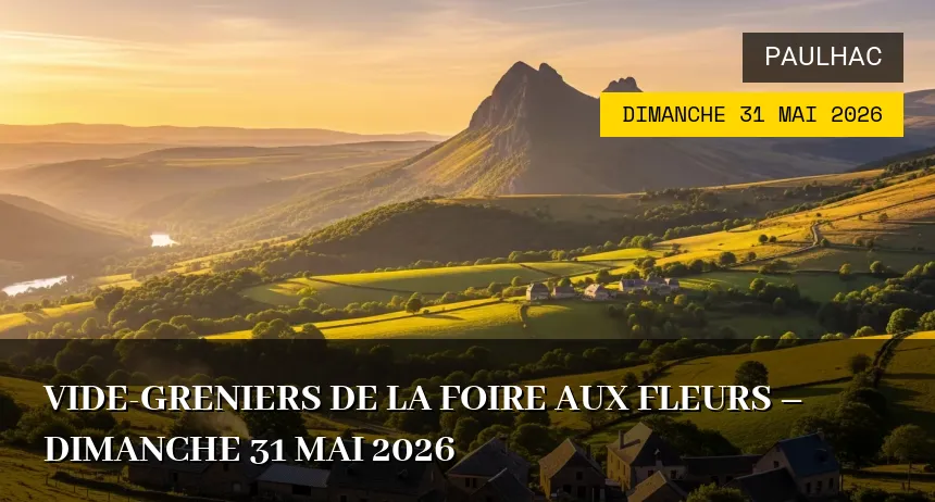 Affiche de l'événement : Vide-greniers de la Foire aux Fleurs – Dimanche 31 Mai 2026