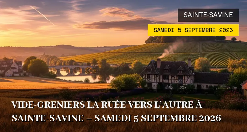 Affiche de l'événement : Vide-greniers La Ruée vers l&rsquo;Autre à Sainte-Savine – Samedi 5 Septembre 2026