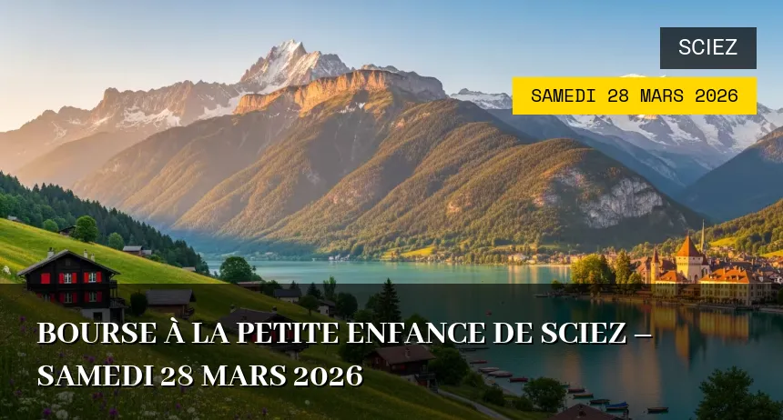 Affiche de l'événement : Bourse à la Petite Enfance de Sciez – Samedi 28 Mars 2026