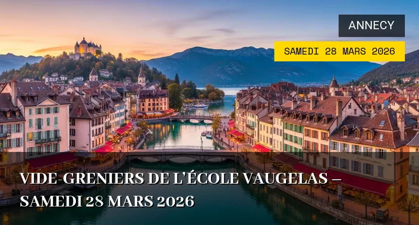 Affiche de l'événement : Vide-greniers de l&rsquo;école Vaugelas – Samedi 28 Mars 2026