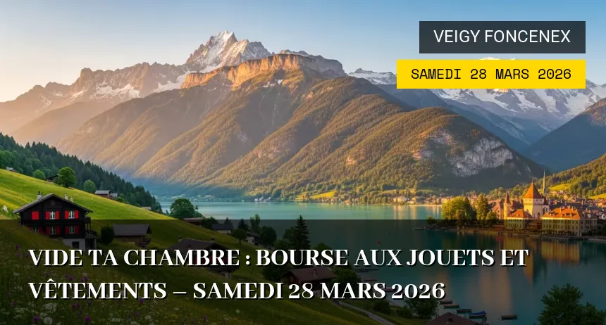 Affiche de l'événement : Vide ta Chambre : Bourse aux jouets et vêtements – Samedi 28 Mars 2026
