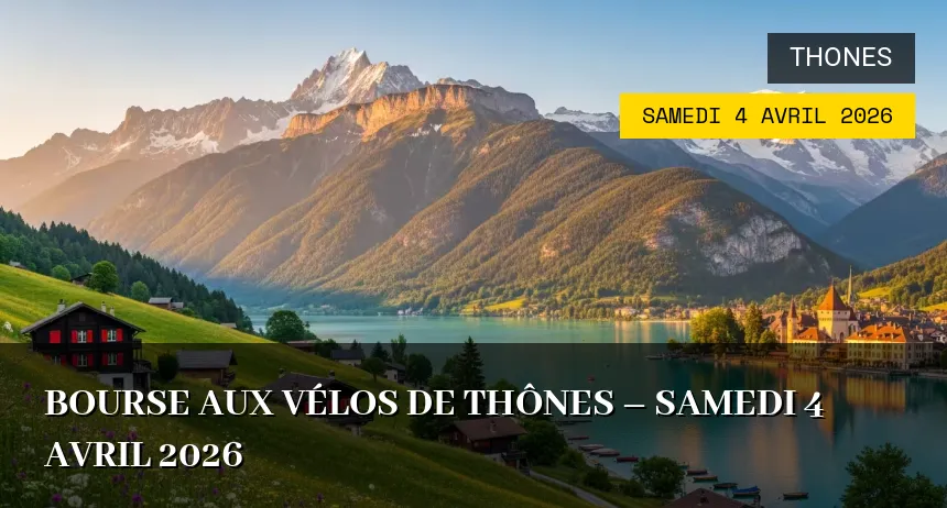 Affiche de l'événement : Bourse aux vélos de Thônes – Samedi 4 Avril 2026
