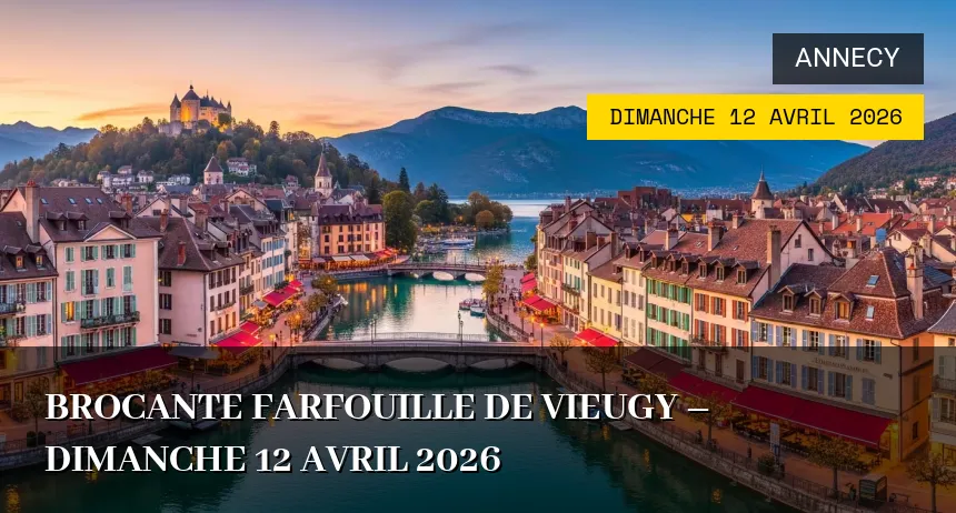 Affiche de l'événement : Brocante Farfouille de Vieugy – Dimanche 12 Avril 2026