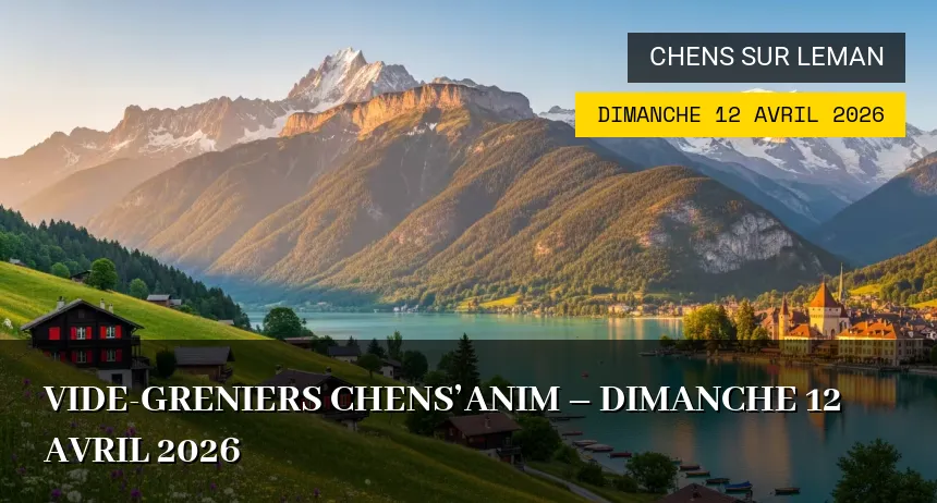 Affiche de l'événement : Vide-greniers Chens&rsquo;Anim – Dimanche 12 Avril 2026
