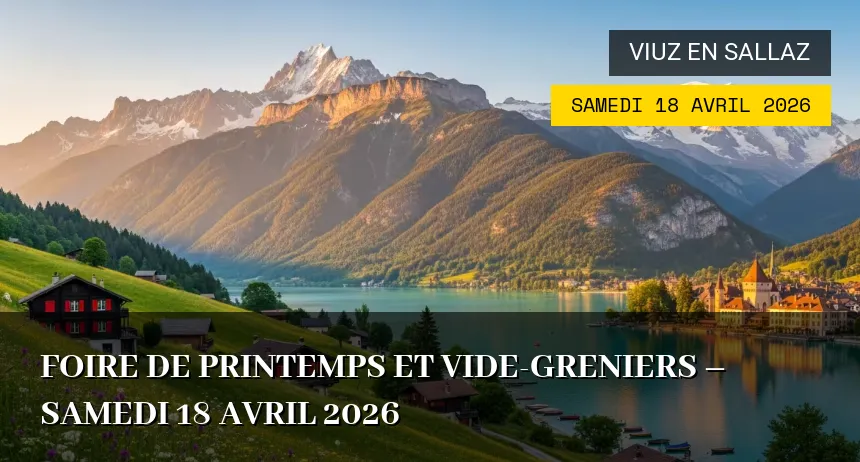 Affiche de l'événement : Foire de Printemps et Vide-greniers – Samedi 18 Avril 2026