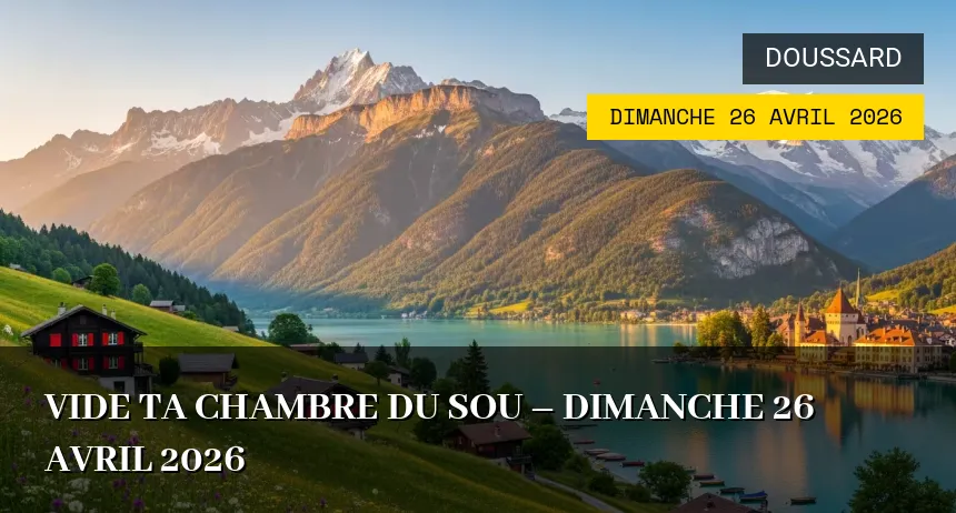 Affiche de l'événement : Vide ta chambre du Sou – Dimanche 26 Avril 2026